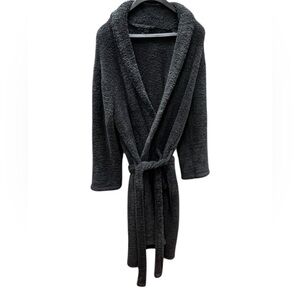 Barefoot Dreams Unisex CozyChic Long Wrap Cozy Robe, Size 2 Medium,Dark Gray